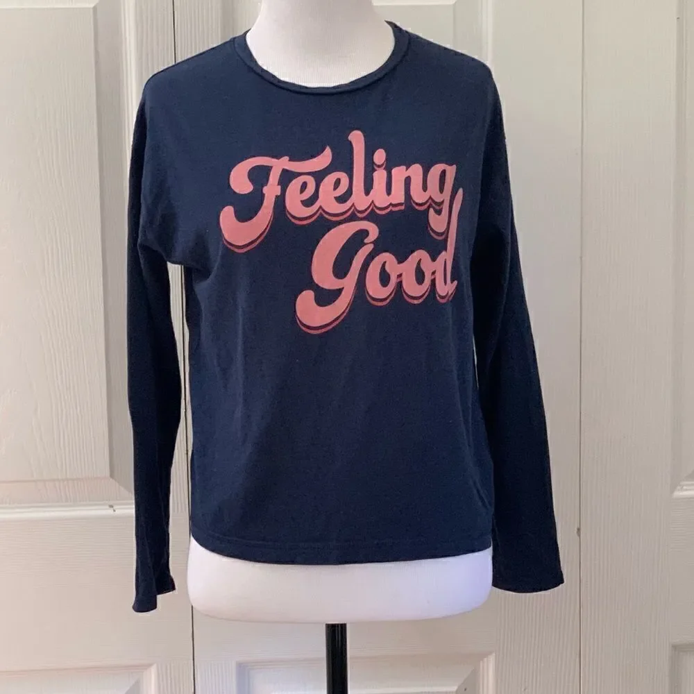 Gymboree Feeling Good Navy Blue Long Sleeve Tshirt